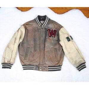 Vintage 100% Leather GAP 1954 Championship Varsity Jacket